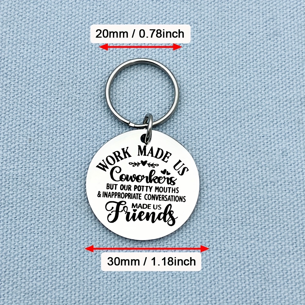 Emotional Support Coworker Keychain for Men, Employee Leaving Gift Work Colleague Appreciation, Retirement Gift for Men, Social Worker,Temu