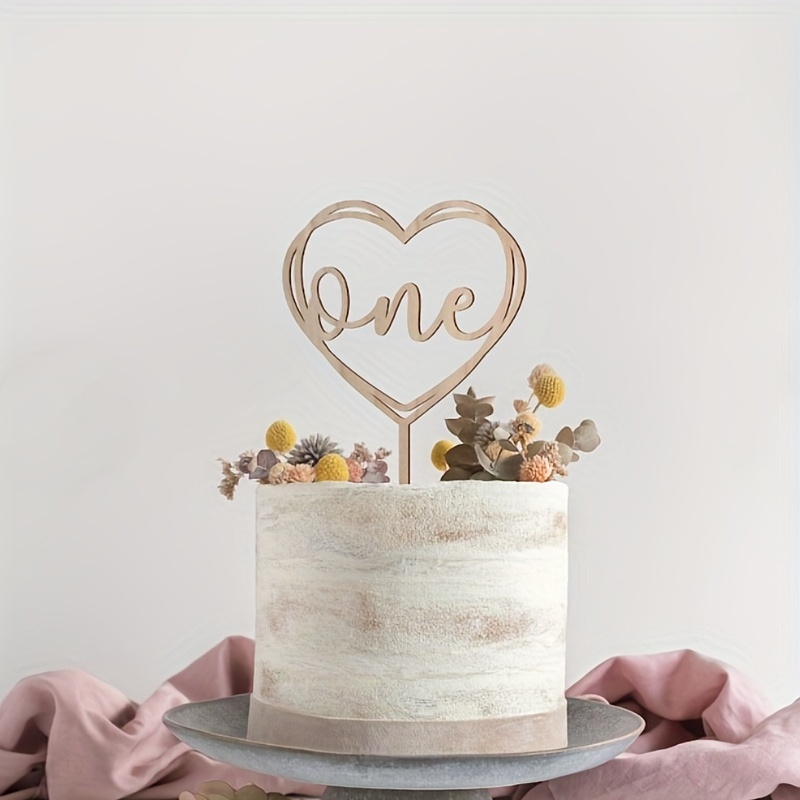 Wild One Cake Topper | Birthday Cake Topper | Etched Engraving