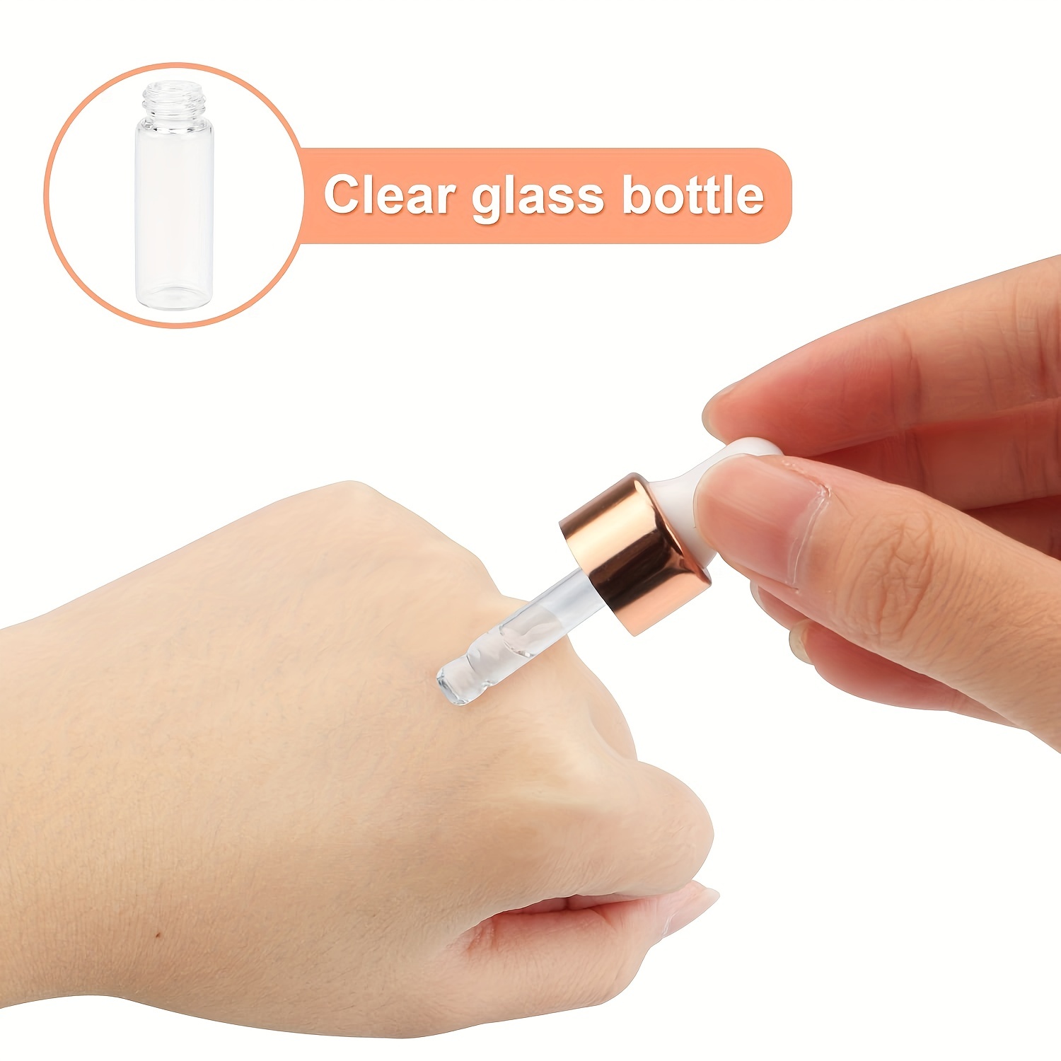 Travel friendly Clear Glass Dropper Vials Essential Oils - Temu