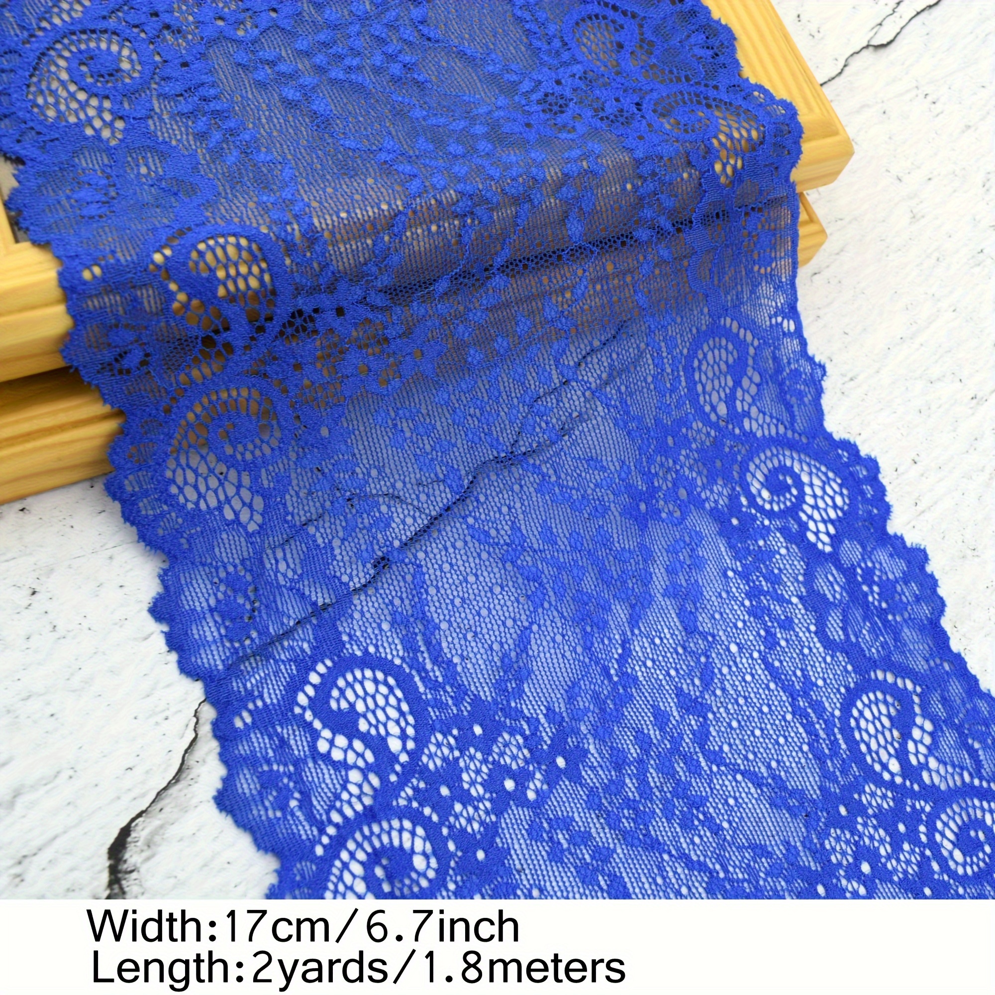 Cobalt Blue Edge Lace Trim - 1.125 (CB0118E01)