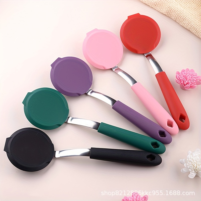 Silicone Stainless Steel Kitchen Utensils Set, Flexible Silicone Head  Cooking Spoons, Wok Spatula, Ladle, Slotted Spoon - Temu