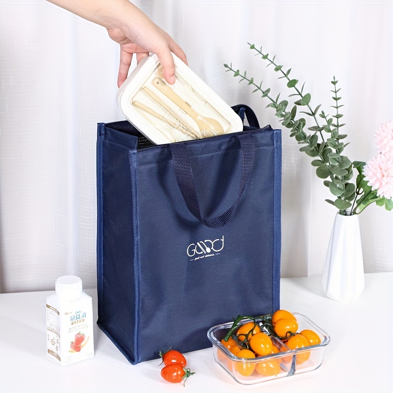 Large Capacity Waterproof Picnic Bento Bag With Ice Pack And Lunch Box -  Perfect For Outdoor Activities And Picnics - Temu