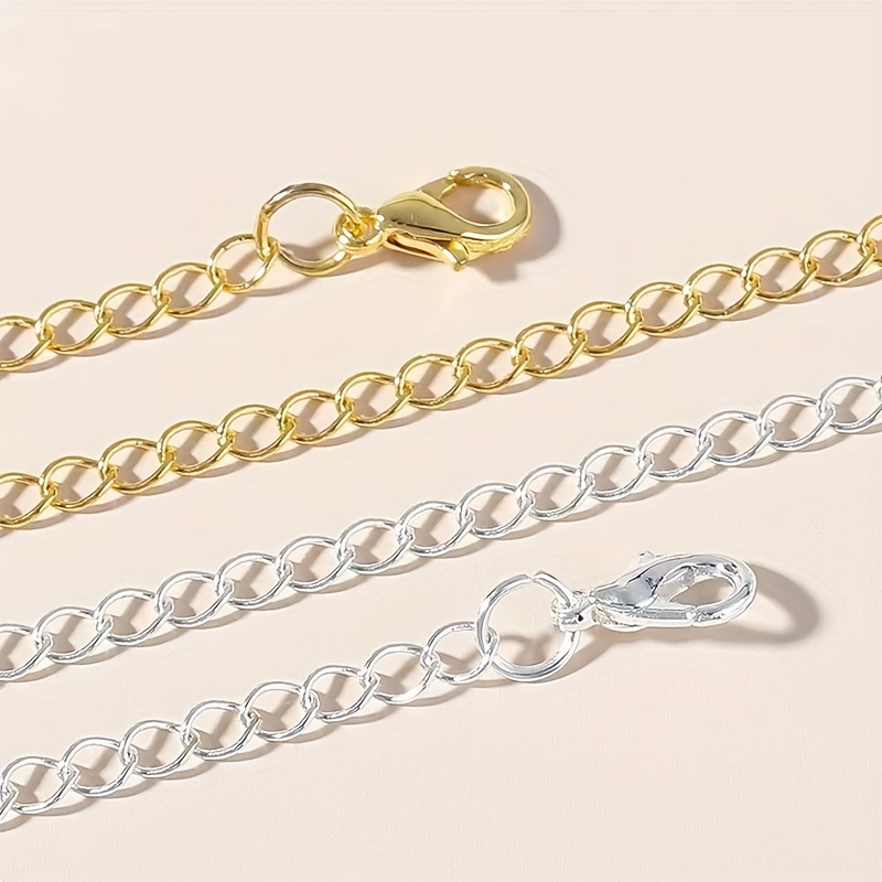 3pcs Jewelry Accessories Chain Extenders Necklaces Jewels Charm Gold Chain  Extender Jewelry Extenders Gold Necklace Extension Chain DIY Chain Bracelet