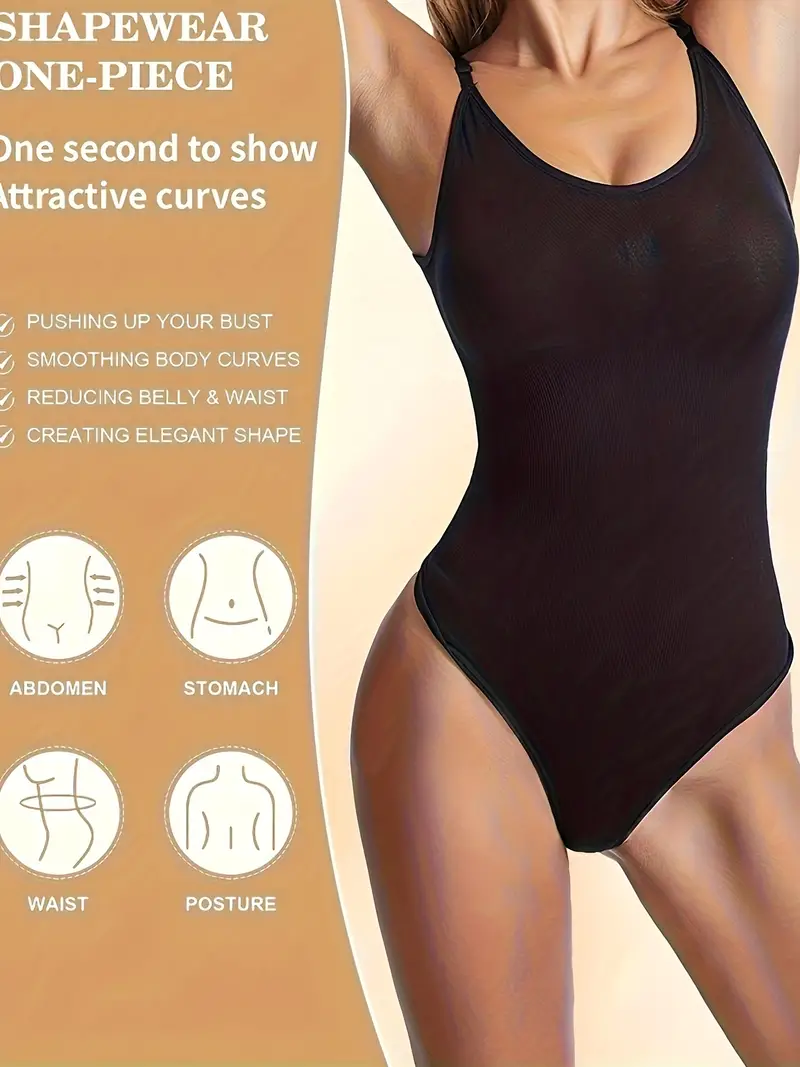 Seamless Slip Shaping Bodysuit Tummy Control Slimming Thong - Temu