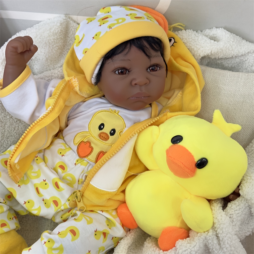 iCradle Muñecas de bebé Reborn de 20 pulgadas y 50 cm, vinilo de silicona,  cuerpo completo, muñeca realista para recién nacidos con cabello castaño