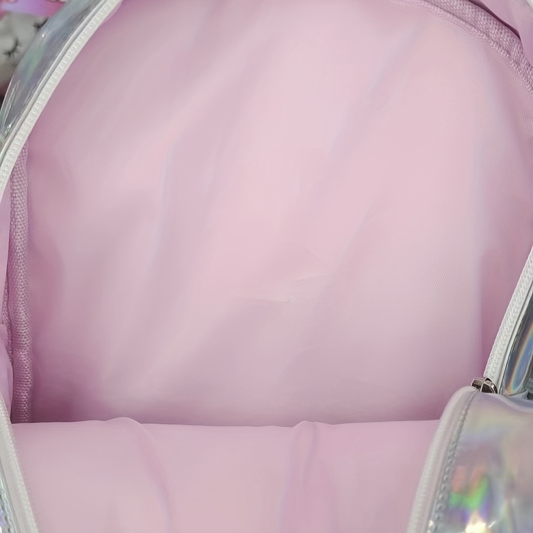 Hologram Sequin Unicorn Hooded Backpack