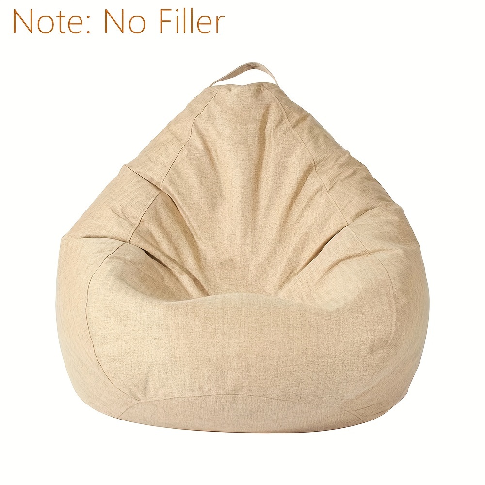 Premium Cotton Linen Bean Bag Cover Soft And Durable - Temu