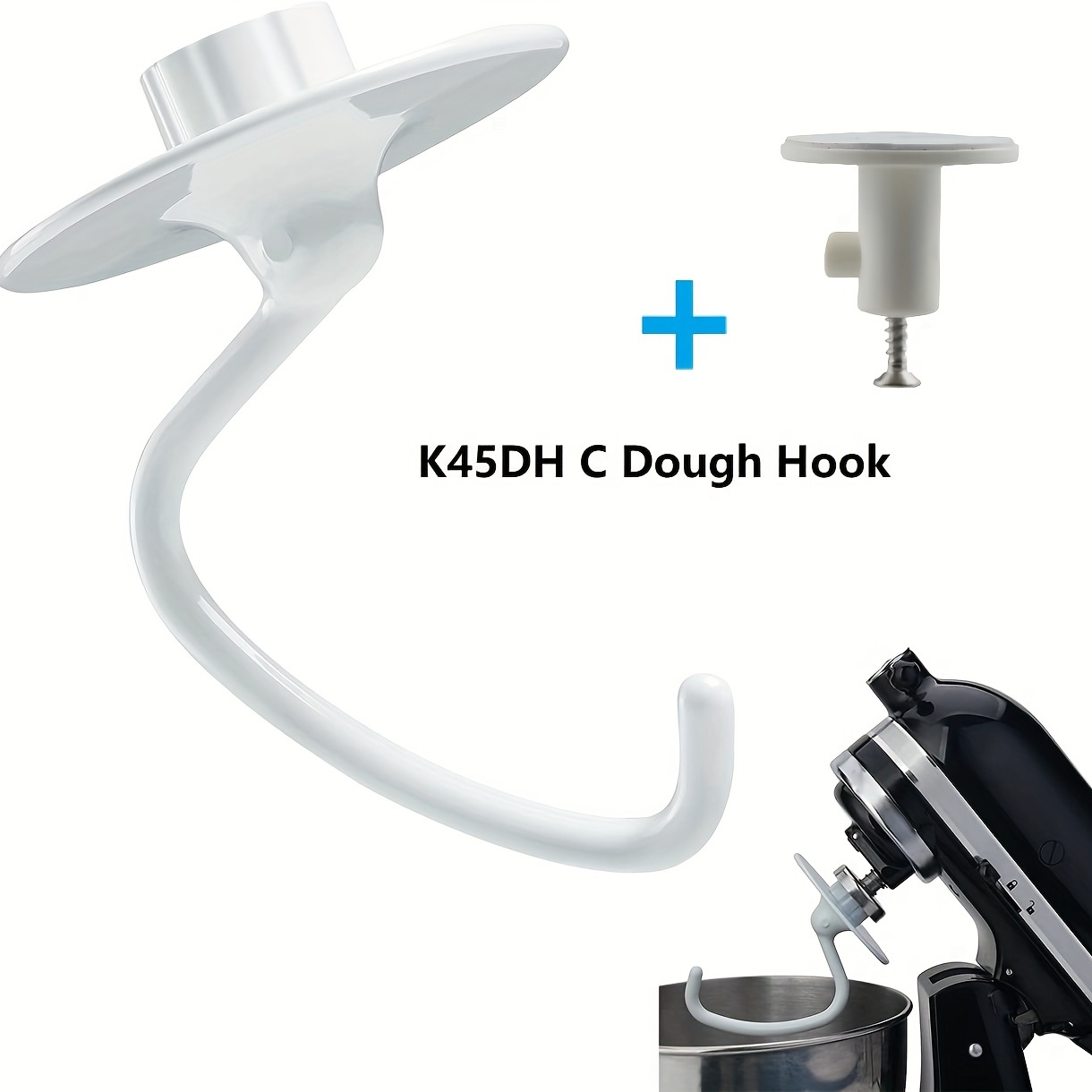 Stainless Steel Dough Hook K45DH Attachment for KitchenAid 4.5/5 Quart  Tilt-Head Stand Mixer, Fit for Classic, Classic Plus and Artisan Serie  K45SS
