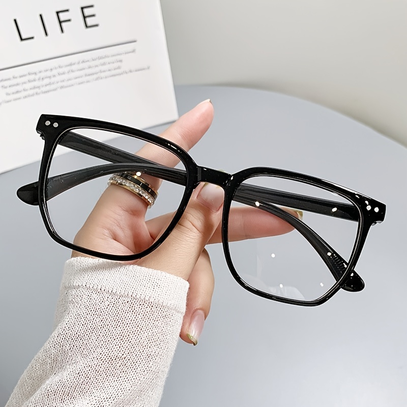 Vintage Oval Transparent Glasses Light Blocking Spectacles