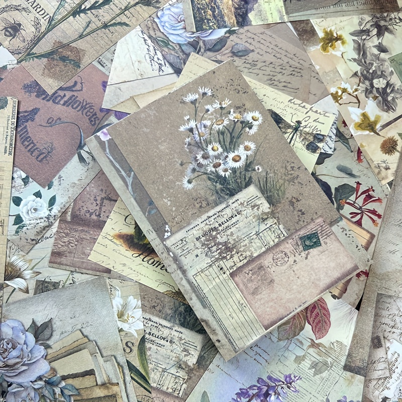 Vintage Floral Scrapbook Paper Perfect For Writing Drawing - Temu