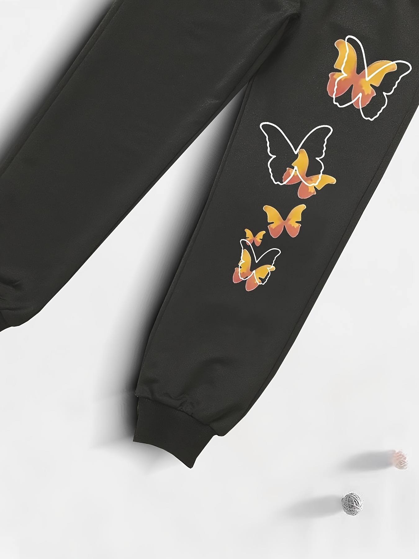 Buy Butterfly Leggings Orange Black Printed Animal Butterflies