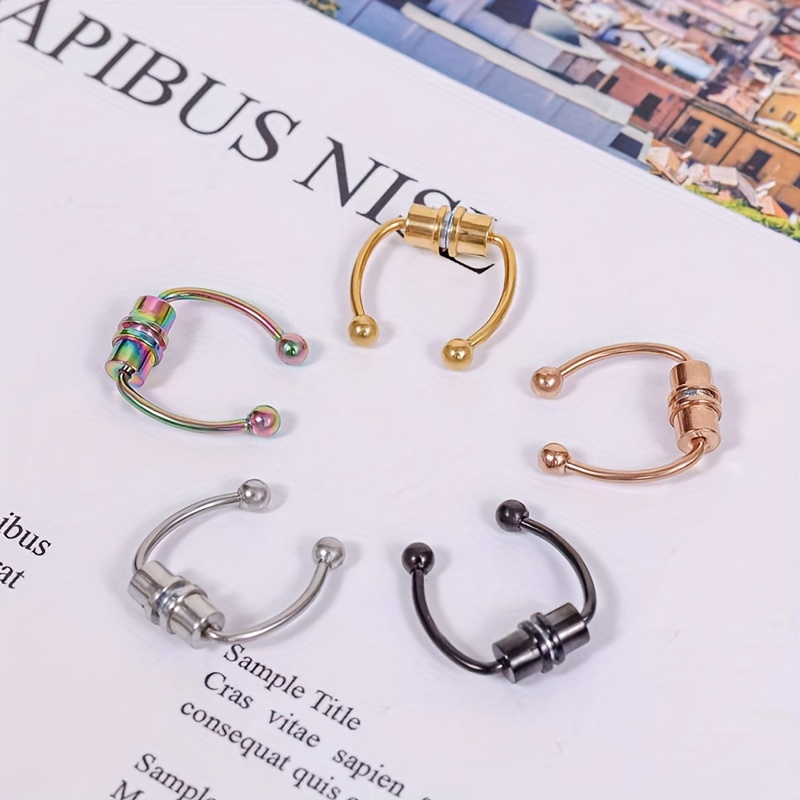 Punk Style D shape Nose Clip Fake Piercing Nose Ring Women - Temu