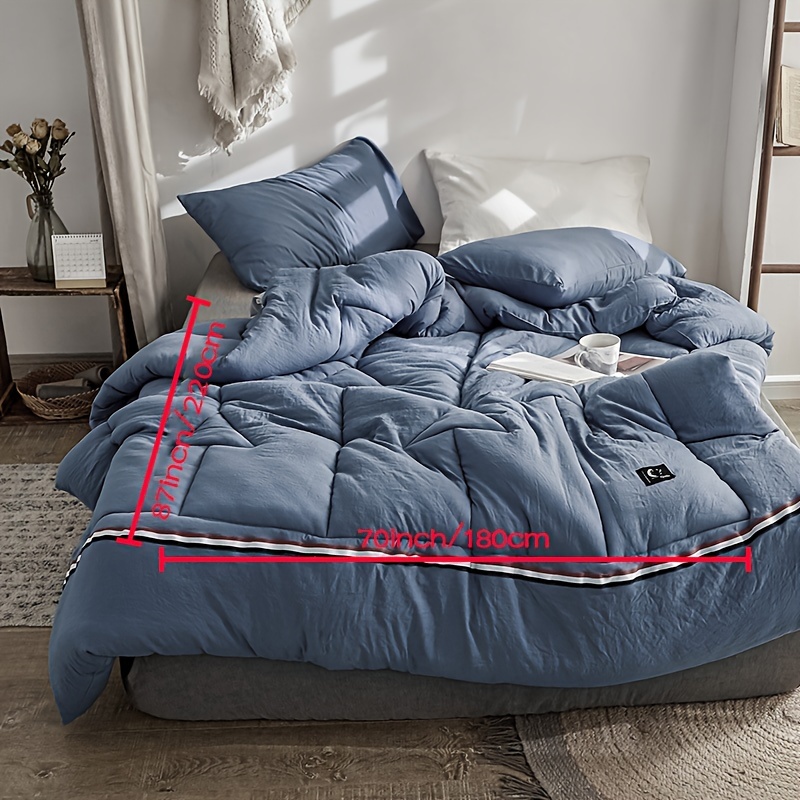 1pc Thickened Royal Blue Winter Comforter Warm Soft Skin Temu Australia