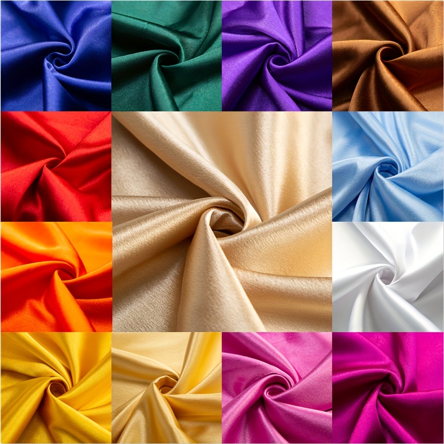 Multicolour Soft Satin Fabric Home Sewing Polyester Handmade - Temu