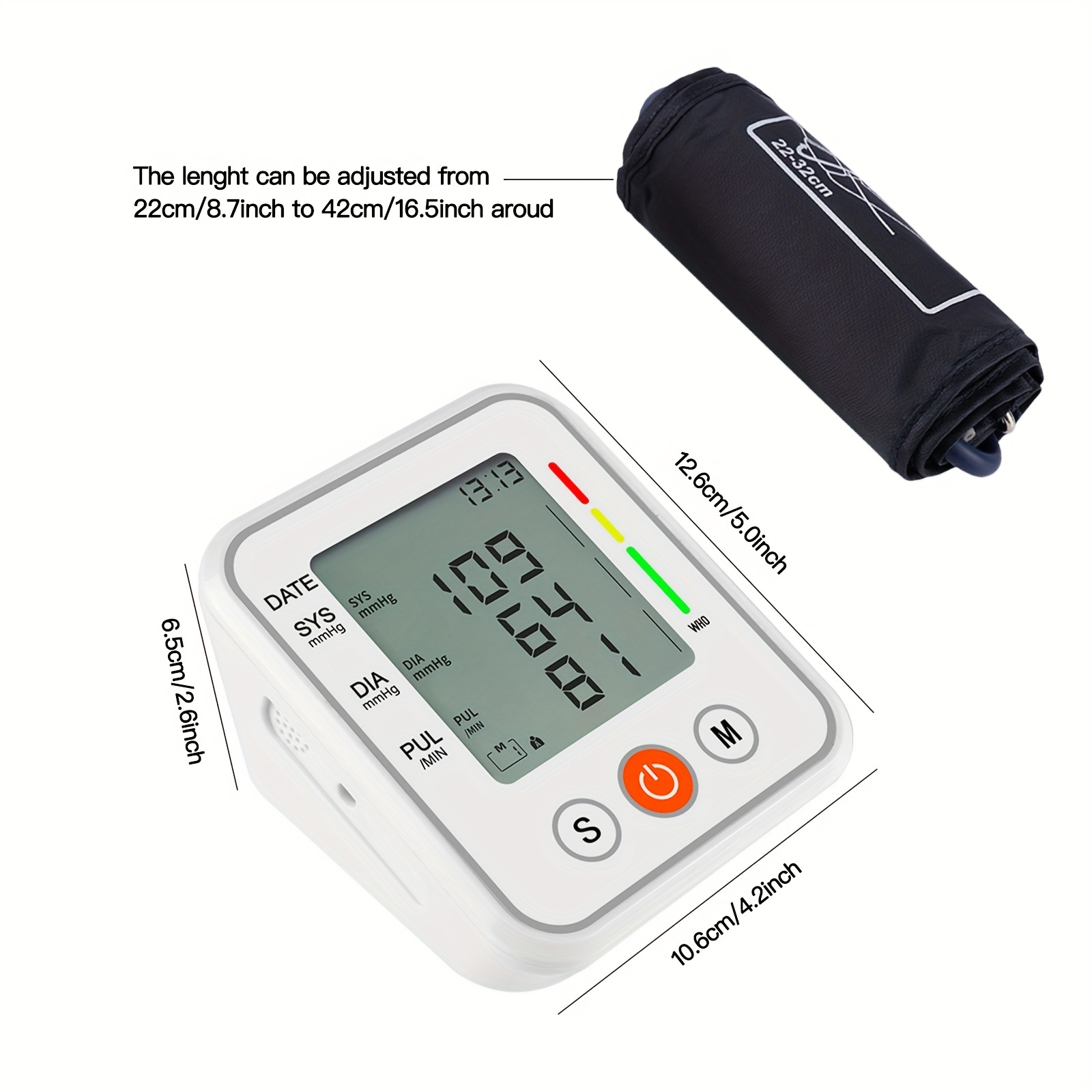 Auto Upper Arm Blood Pressure Machine Monitor, Adjustable Large Xl