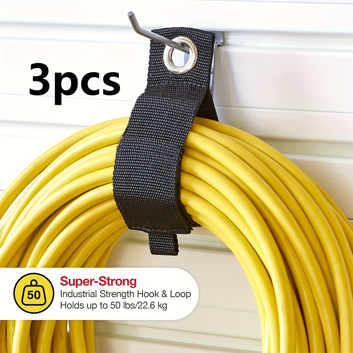 

1/3/6/10pcs Hook And Loop Extension Cord Organizer Hanger, Cord Wrap, Cable Straps For Cables, Hoses, Rope For Home, Rv And Garage Storage And Organization