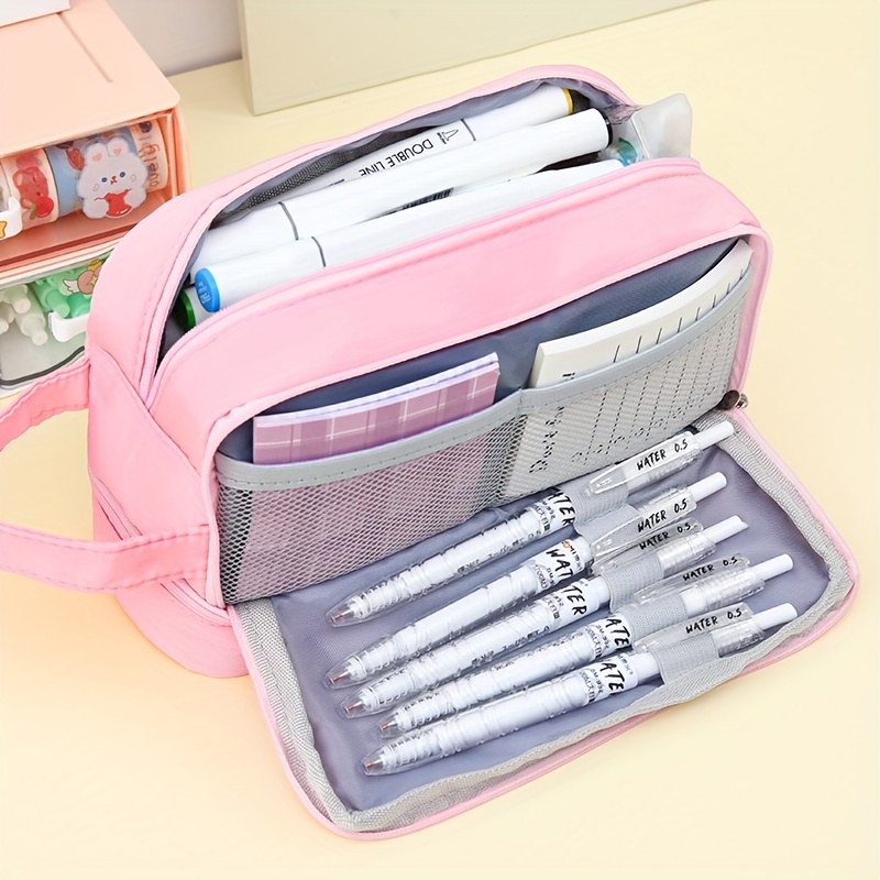 Large Pencil Bag Stationery Bag Pencil Case Large Capacity - Temu