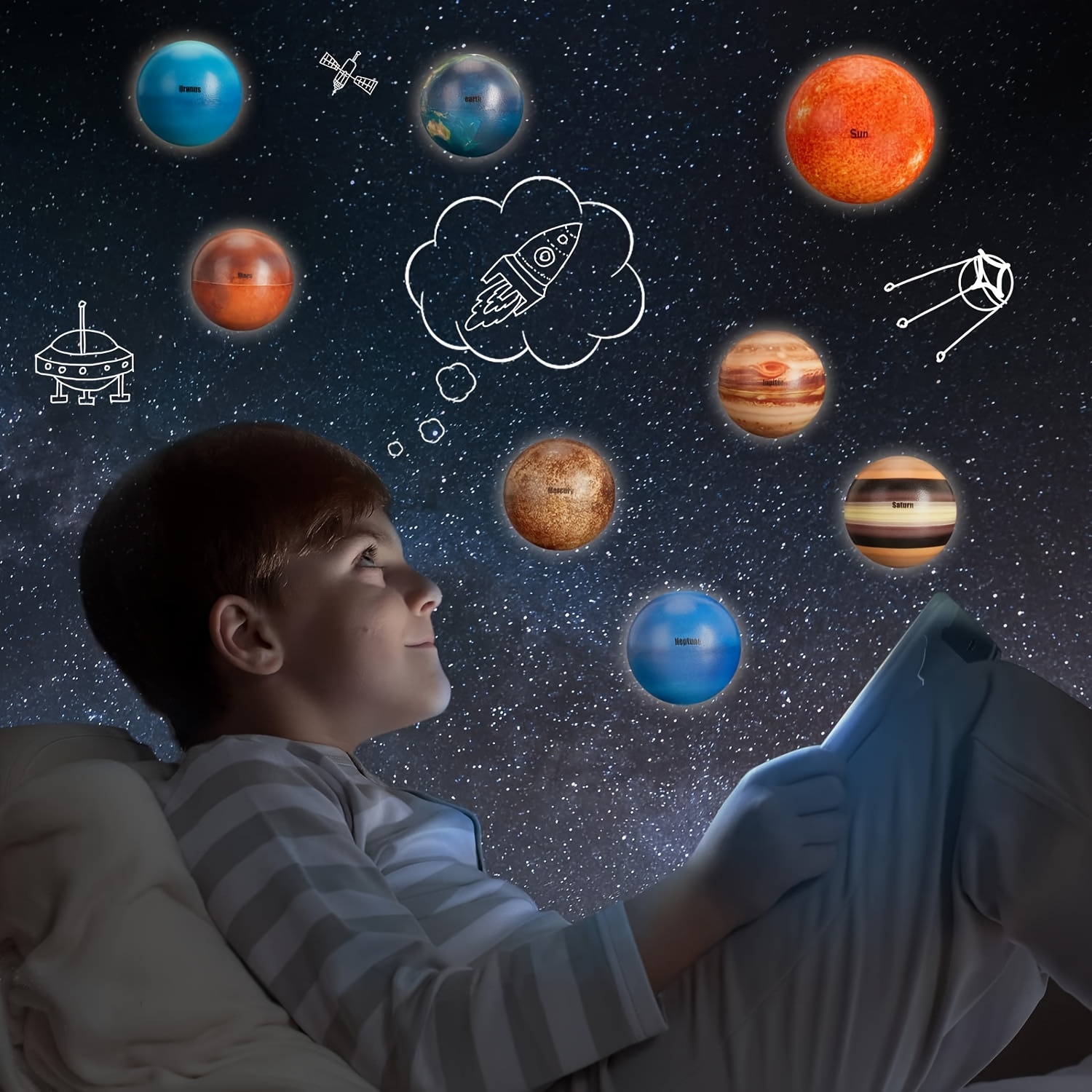 Solar System Planets Stress Balls - Educational Toys for Adults