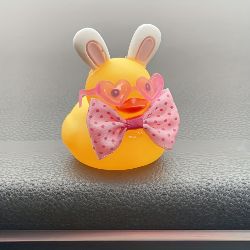 Moxeupon Enten-Auto-Ornament  Kopfschüttelnde gelbe Ente, Auto