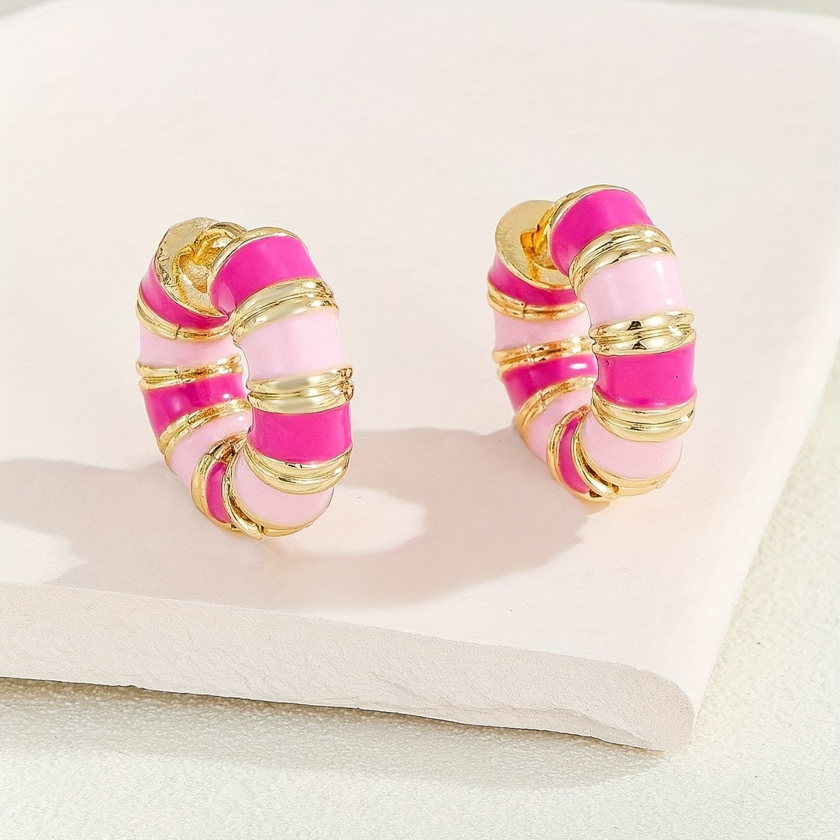 Exclusive Copper Painting Enamel Earrings for Women