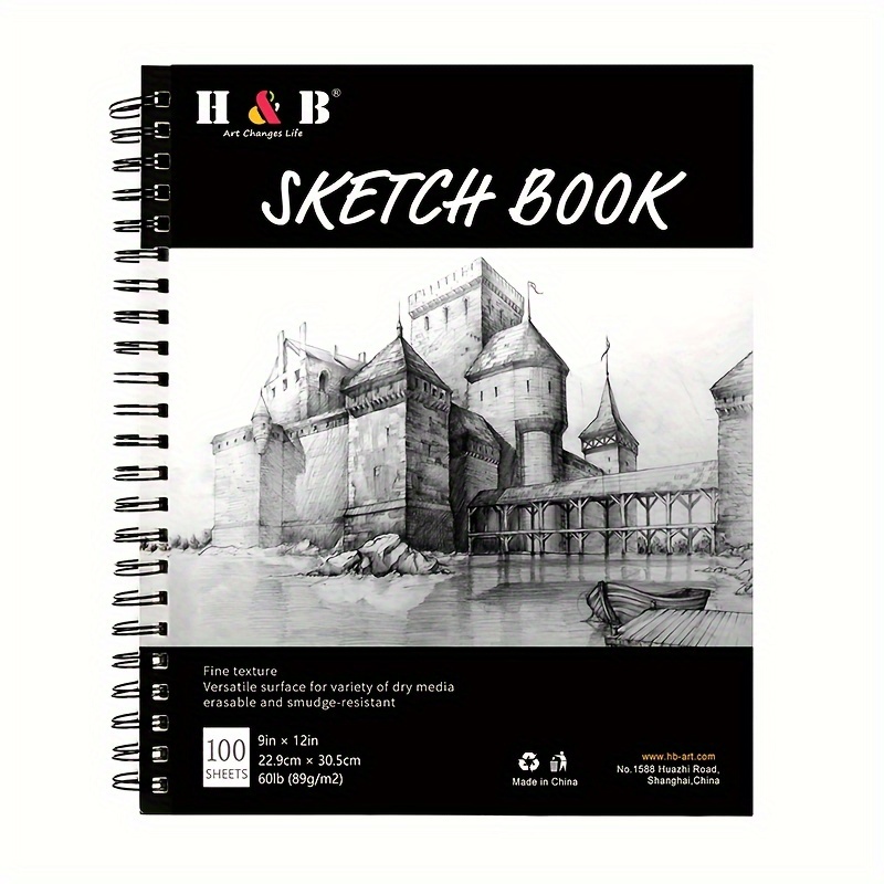 9 x 12 inches Hardcover Sketchbook for Drawing 120 Sheets Spiral Bound  Sketch Pad Premium Art Sketchbook Artistic Drawing Painting Writing