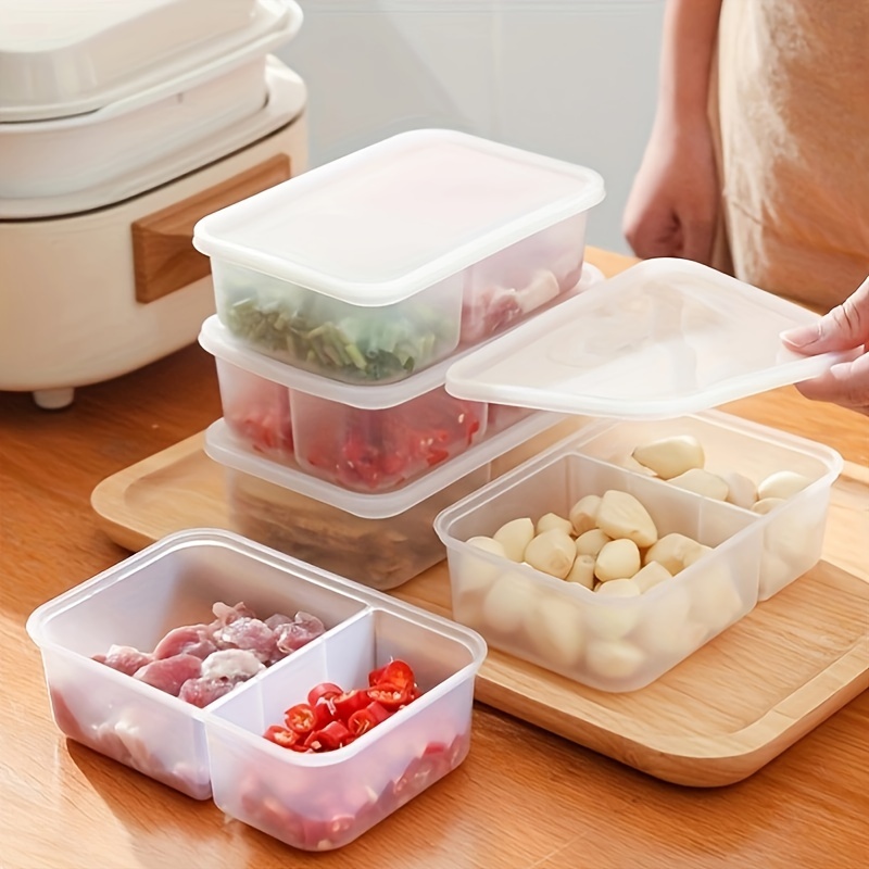 4pcs Refrigerator Frozen Meat Sealed Storage Box, Food Separation Box