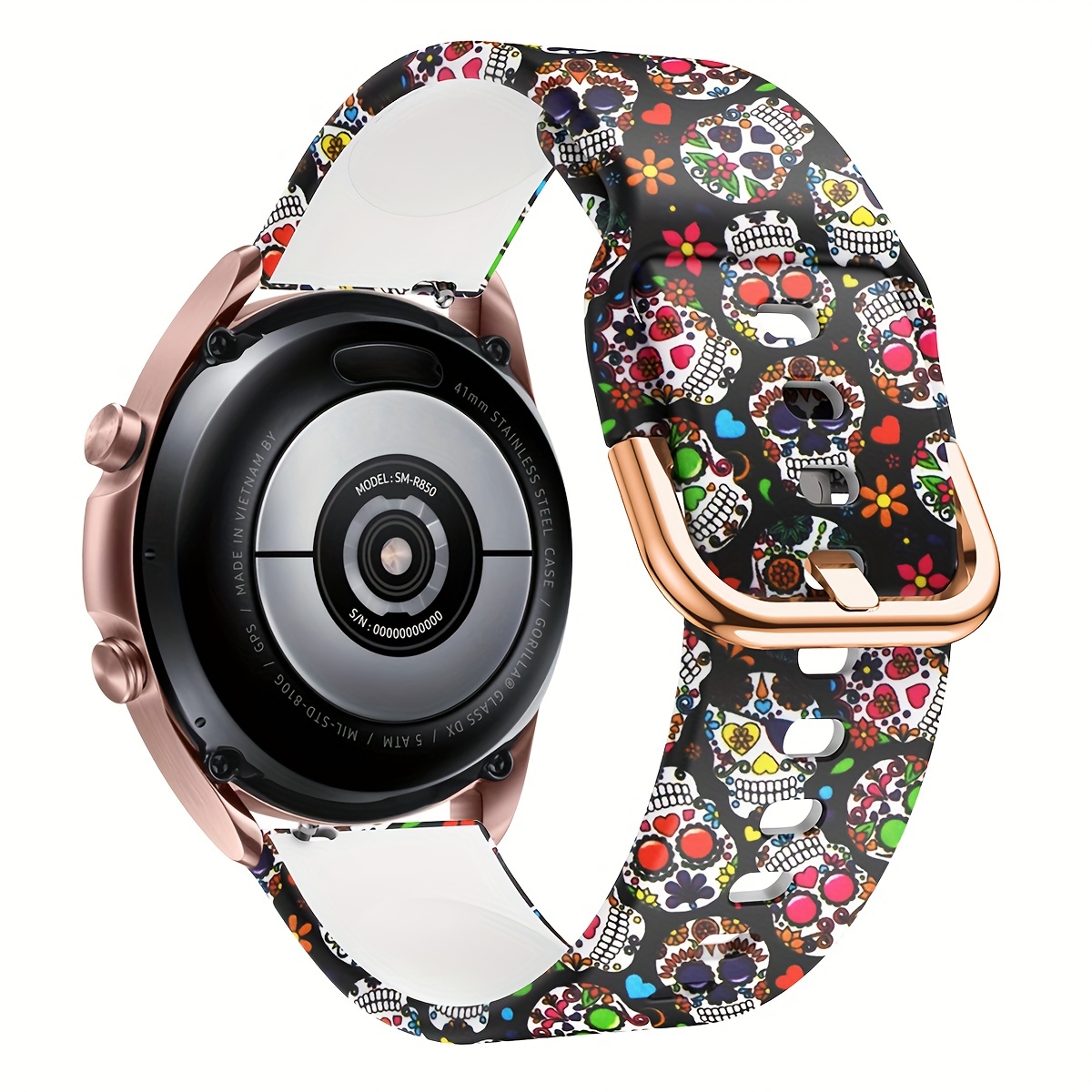 20/22mm Rainbow Printed Band For Samsung Galaxy Watch 4/5/5 Pro/classic/active  2/gear S3 Silicone Strap For Huawei Gt 2/2e/3 Pro - Watchbands - AliExpress
