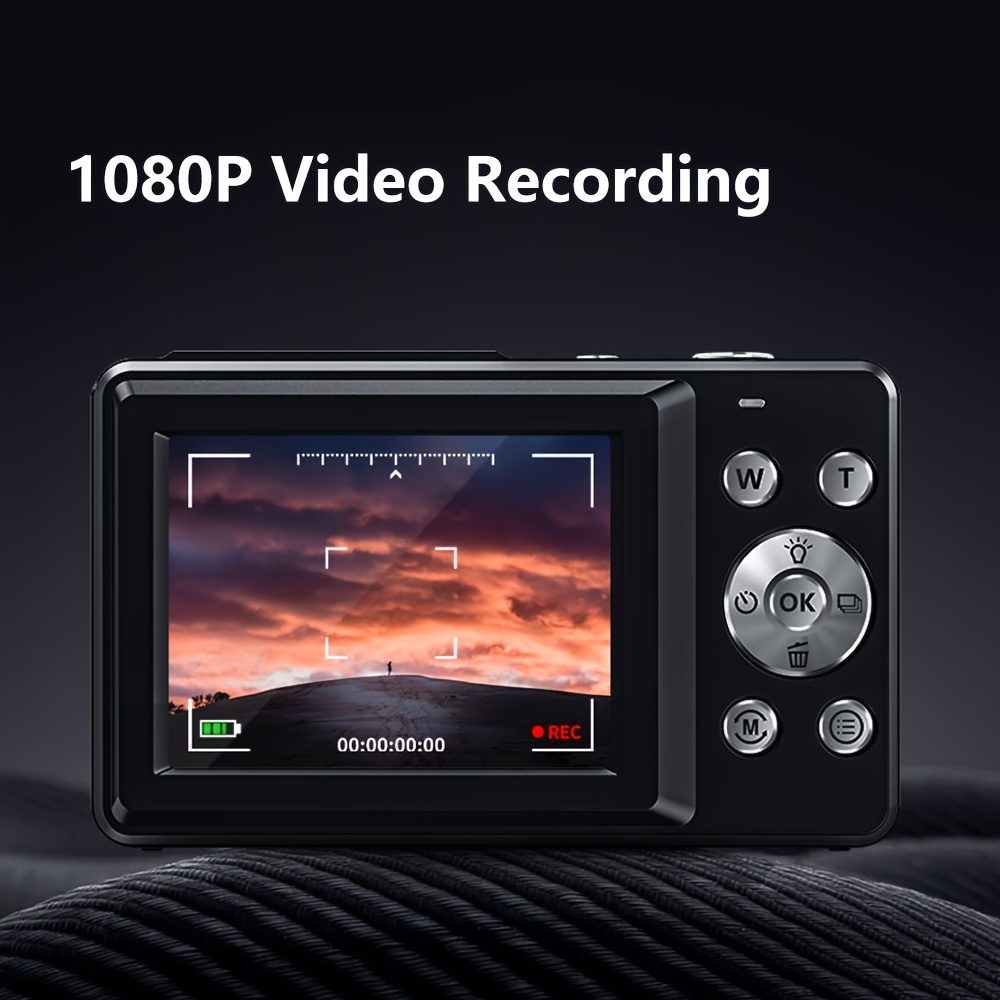 Appareil Photo Numérique Compact - 1080P HD 44MP Caméra, 2,4 LCD