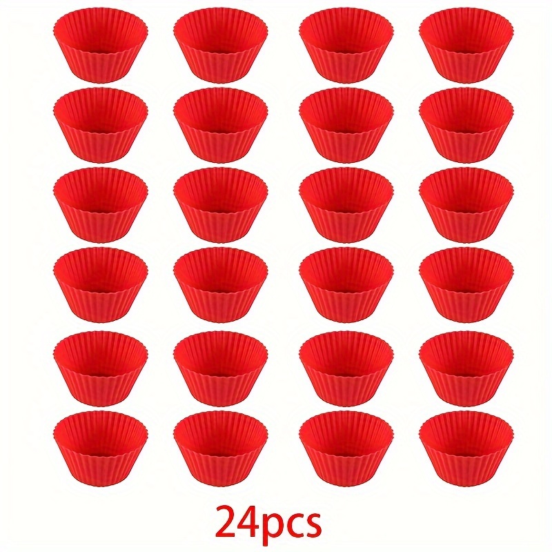 24pcs Moldes de Muffin de Silicona Moldes de Muffin Forros - Temu