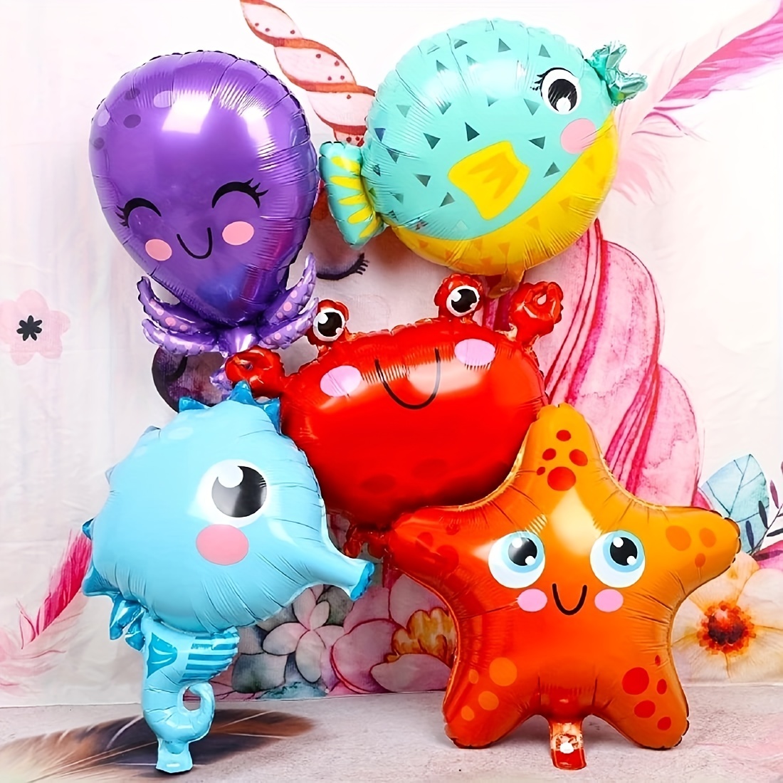 1pc Sea Animal Balloons Foil Mylar Balloons For Baby Shower Themed Party  Birthday Decoration Supplies, Free Shipping On Items Shipped From Temu