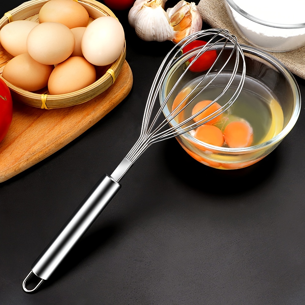 Silicone Egg Mixer Egg Beater Manual Self Turning Wooden Handle