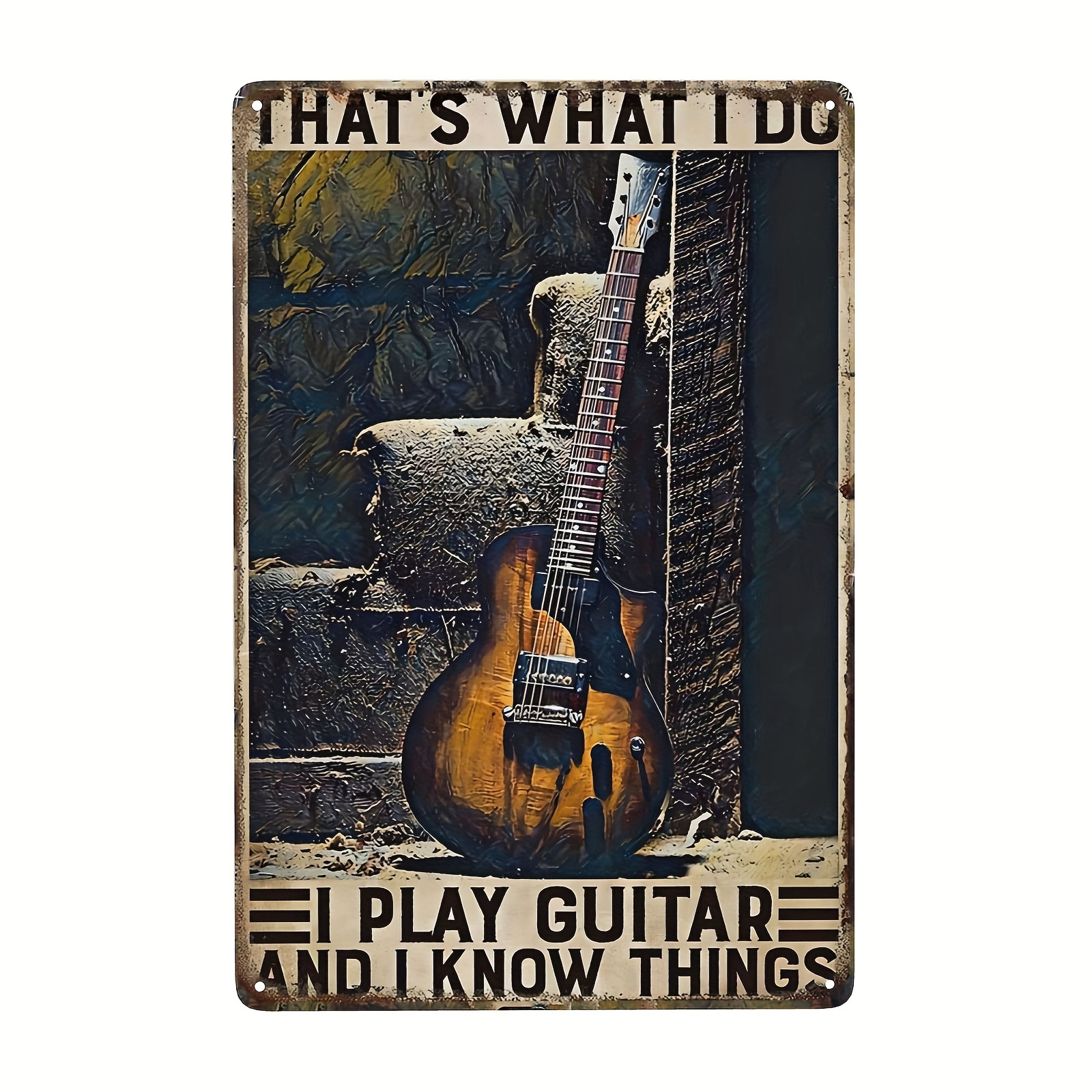 Wall Art Print Skeleton Rock Guitar, Gifts & Merchandise