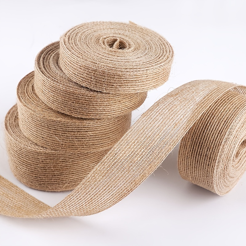 5 Roll 1/4 inch Tan Burlap Ribbon Hessian Ribbon Jute Ribbon for Craft  Making
