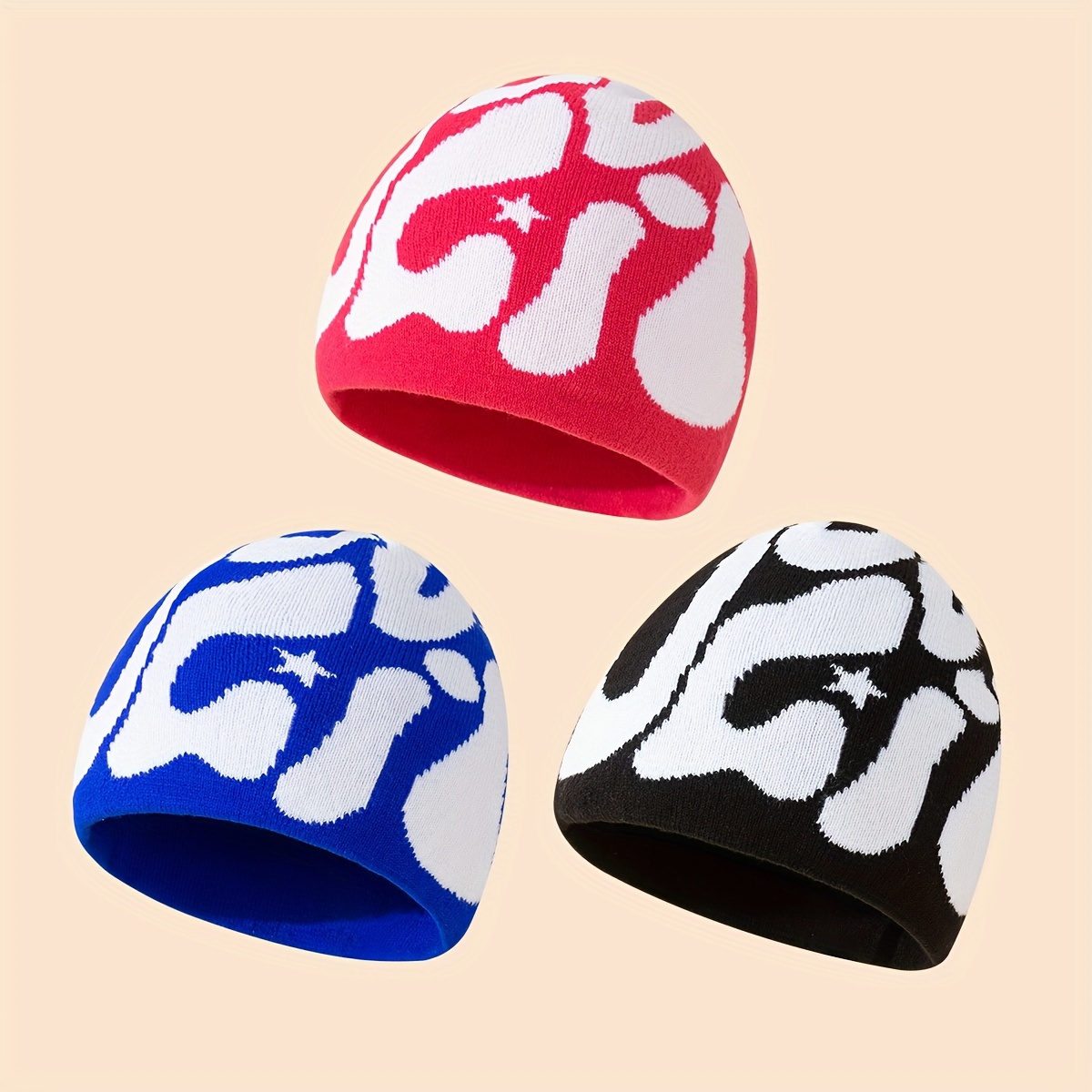 1 pack mens winter beanie hat soft warm knit skull cap - Temu display picture 3