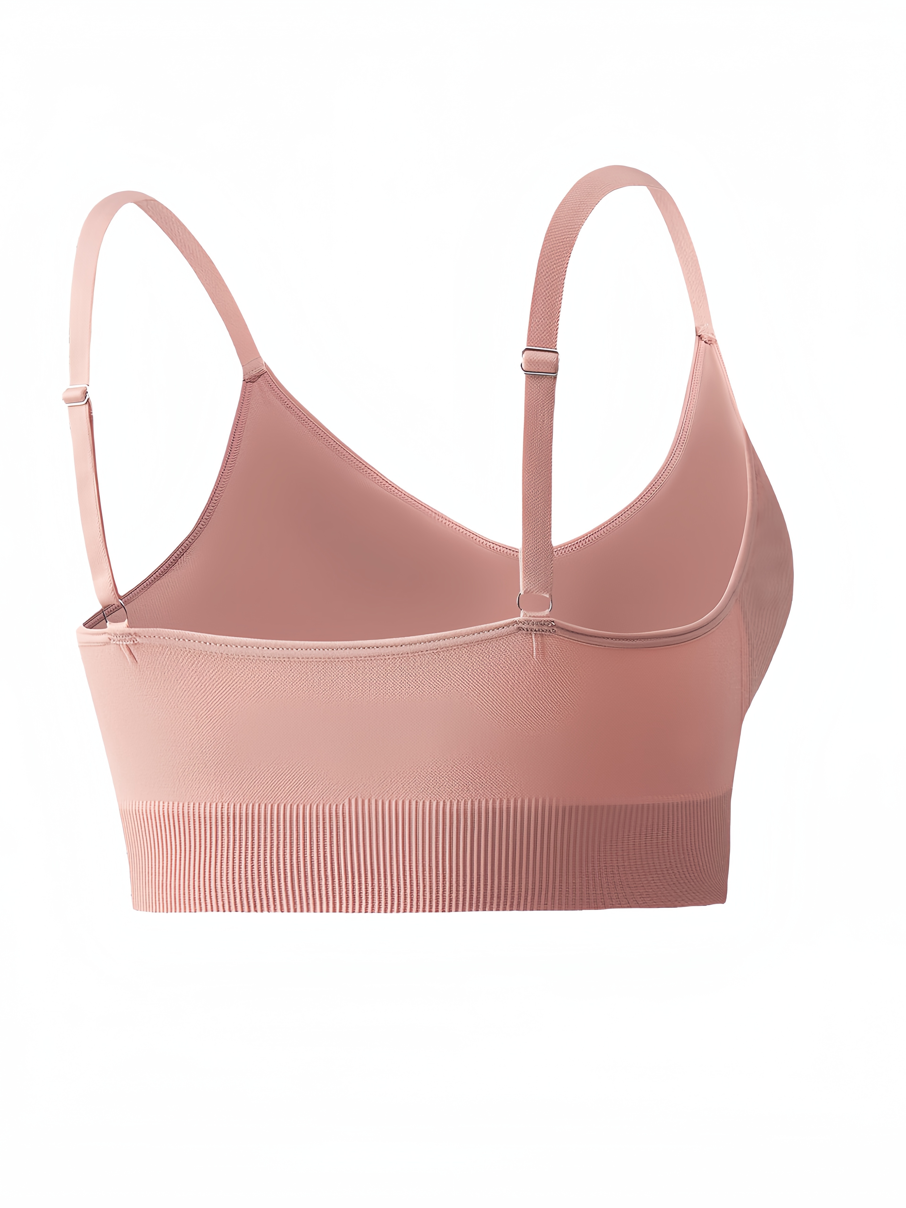 Solid Wireless Sports Bra Comfy Breathable Full Coverage - Temu