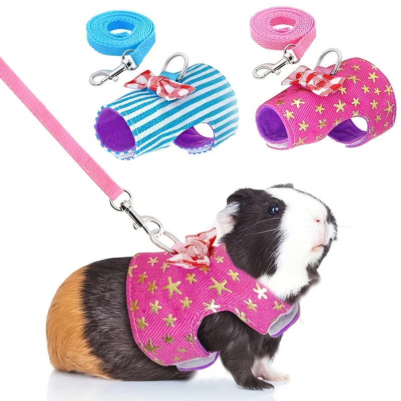 Rabbit Vest Small Animal Outdoor Walking Harness and Leash Set Cute Clothes  for Puppy Kitten Bunny Pigs Chinchillas Necklace - AliExpress