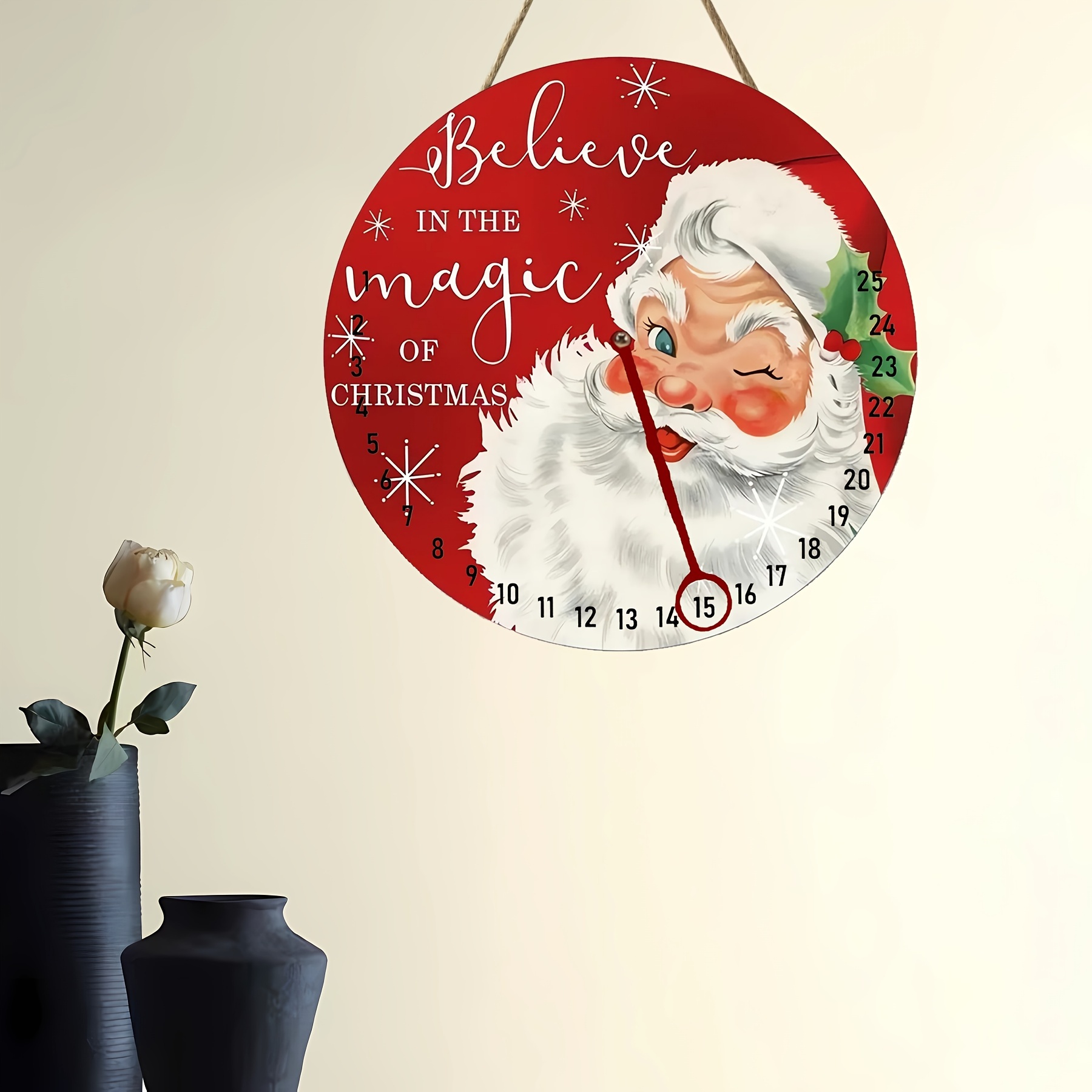 Santa Claus Christmas Advent Calendar Wooden Christmas - Temu