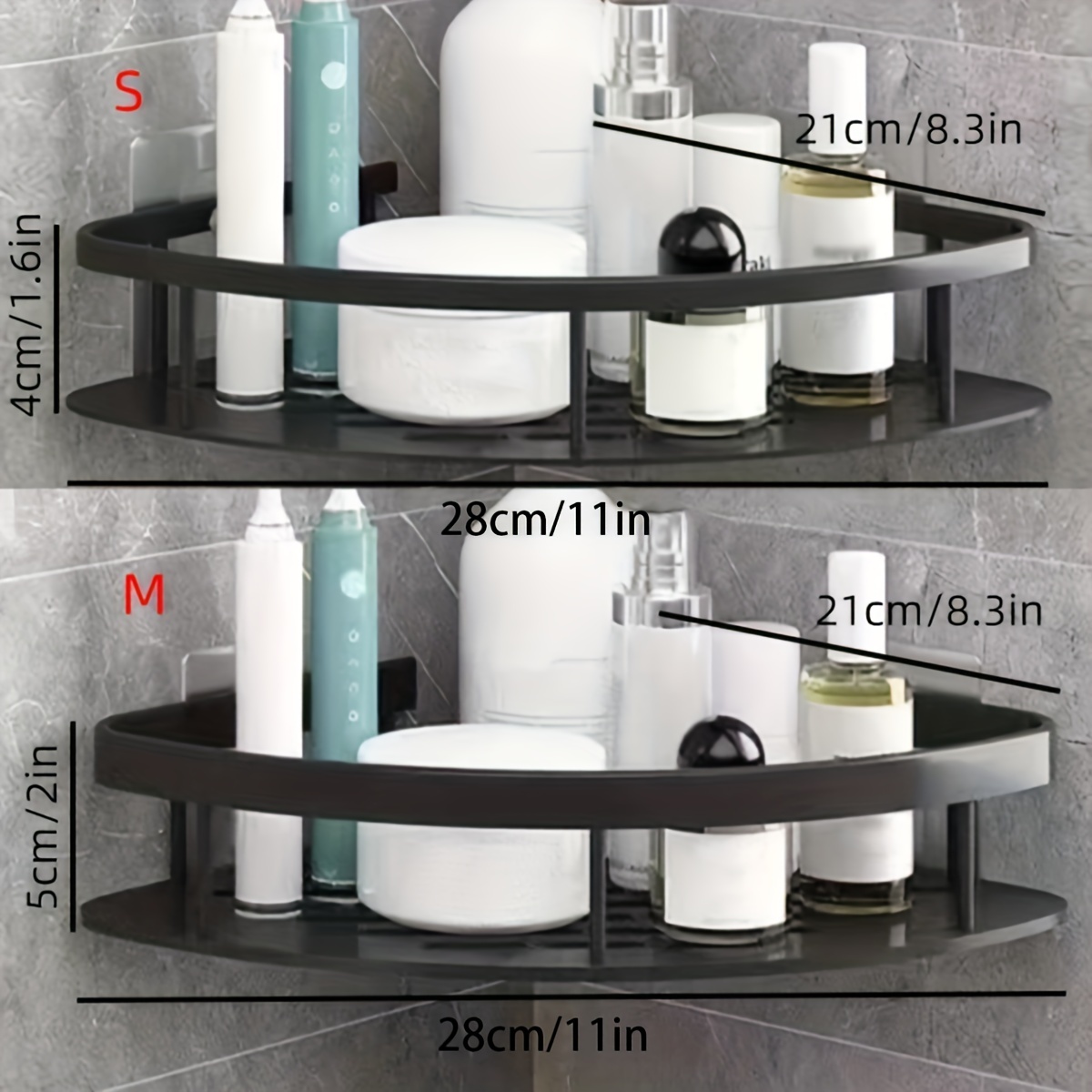 1pc No-drilling Corner Shelf For Bathroom, Triangular Storage Rack For  Toiletries Organizer, Toilet Kitchen Wall Shelf