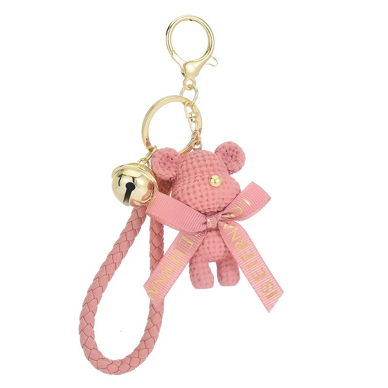 Adorable Bear Keychain With Bow Bell - Perfect Gift For Girls