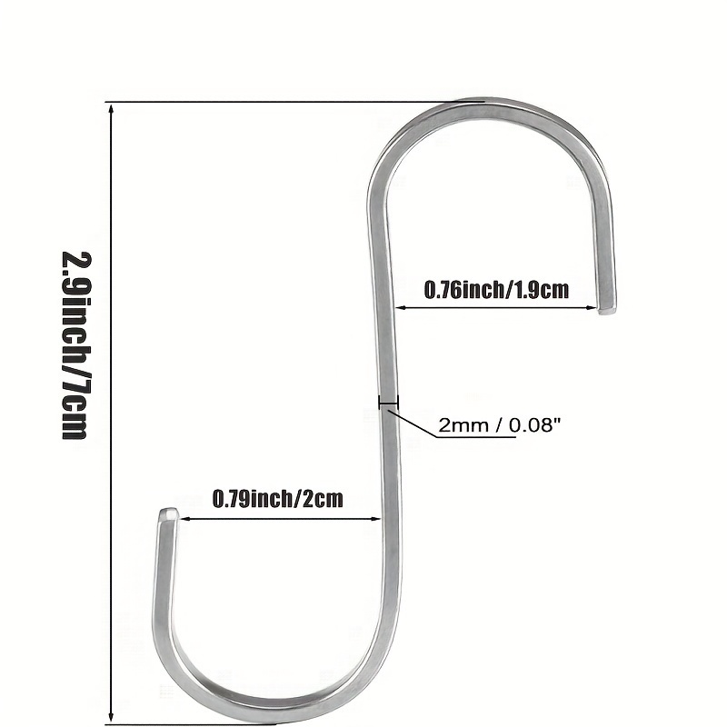 S Shaped Hooks Stainless Steel Metal Hangers Hanging Hooks - Temu