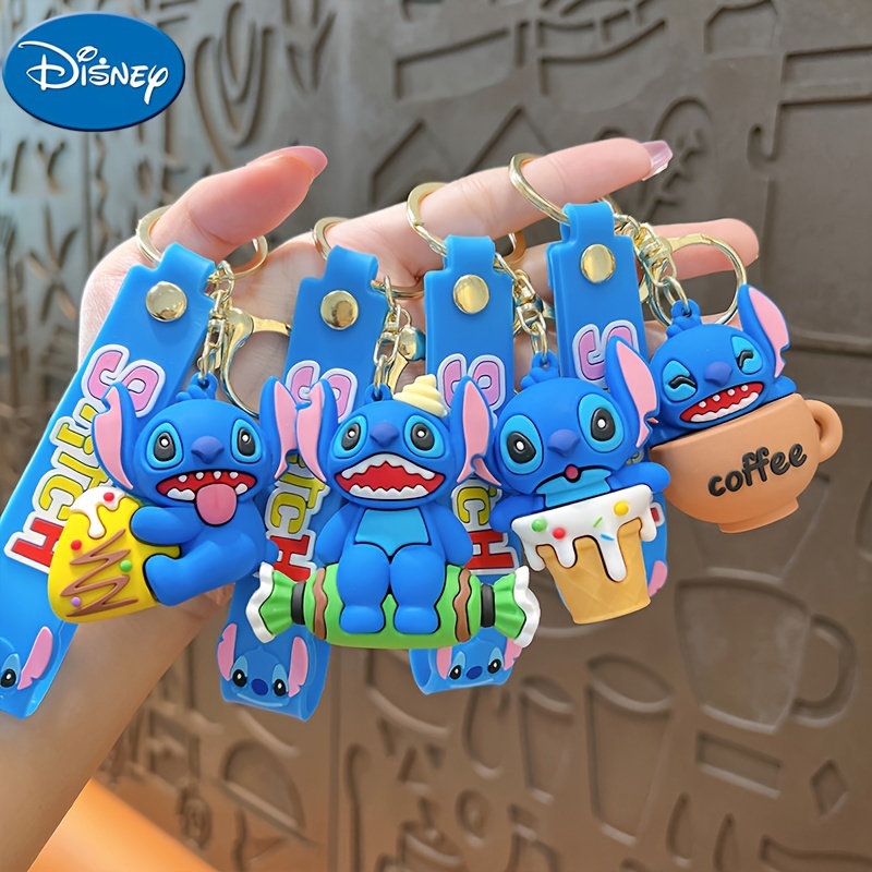 Disney Stitch Keychain Variety of Cartoon Lilo & Stitch Cute Doll Keyring  Fashion Couple Bag Ornament Key Chain Car Pendant Gift
