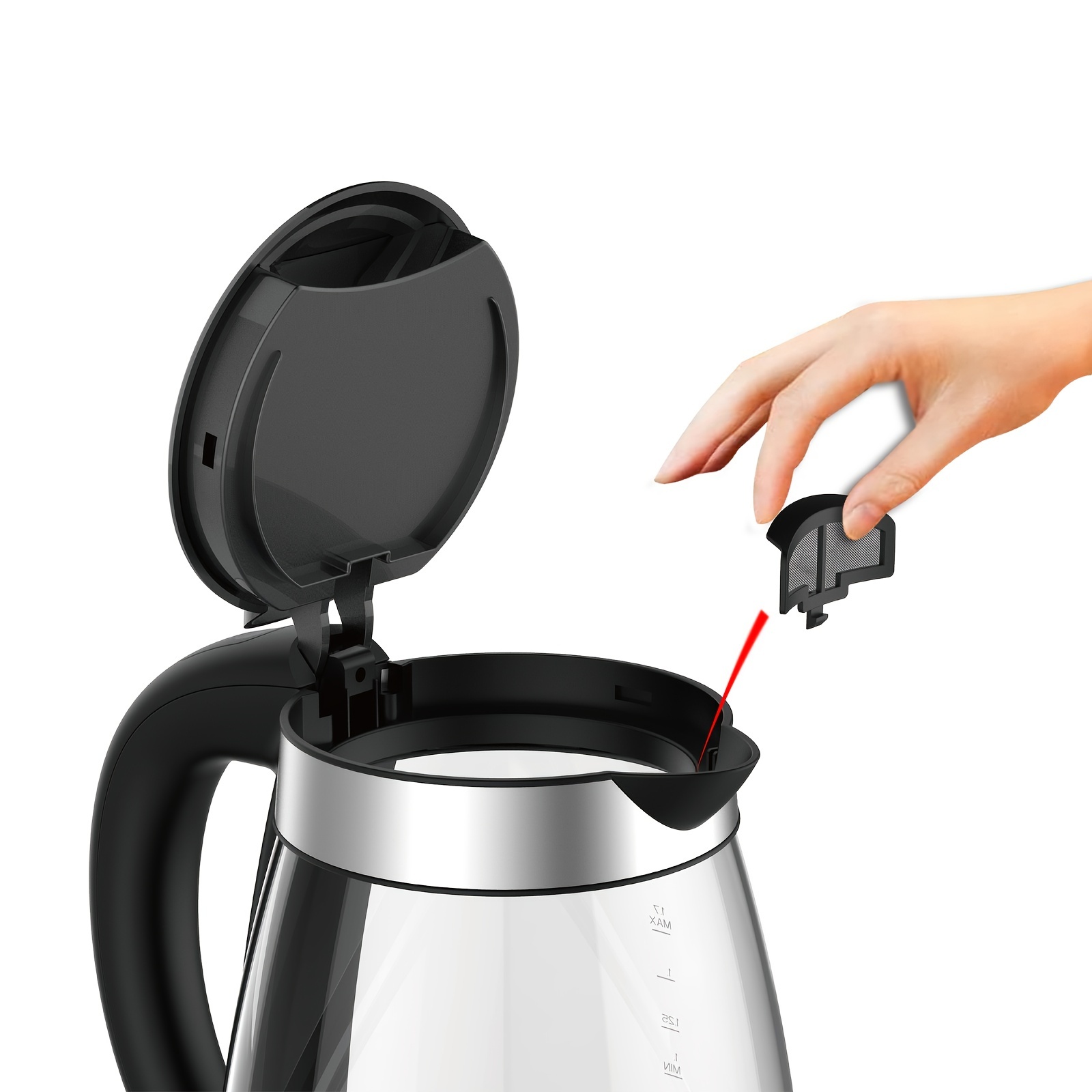 Electric Kettle Hot Water Boiler With Filter Auto Shut-off Tea Pot