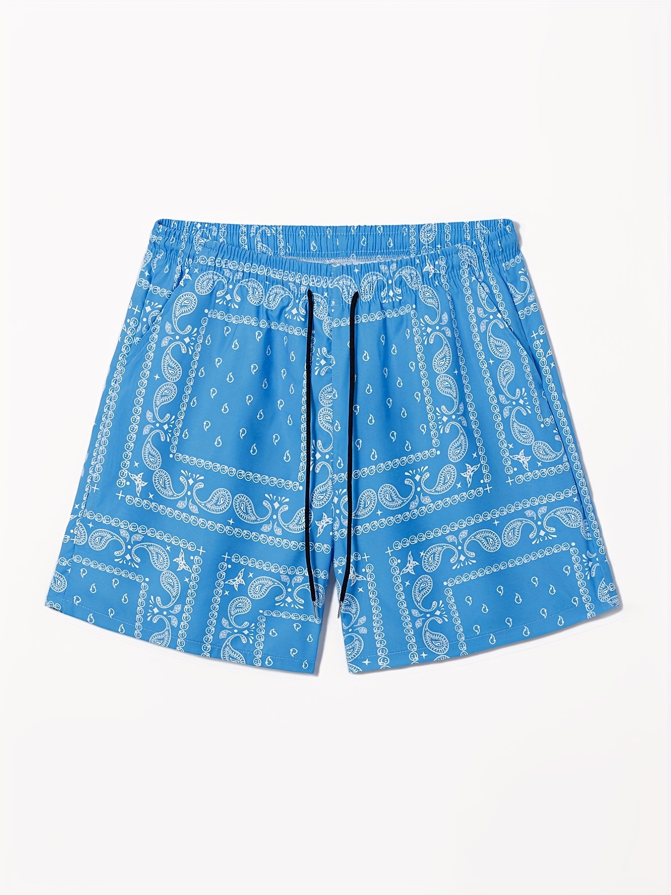 Paisley And Other Trendy Pattern Comfy Beach Shorts, Men's Casual Waist  Drawstring Shorts For Summer Beach Resort