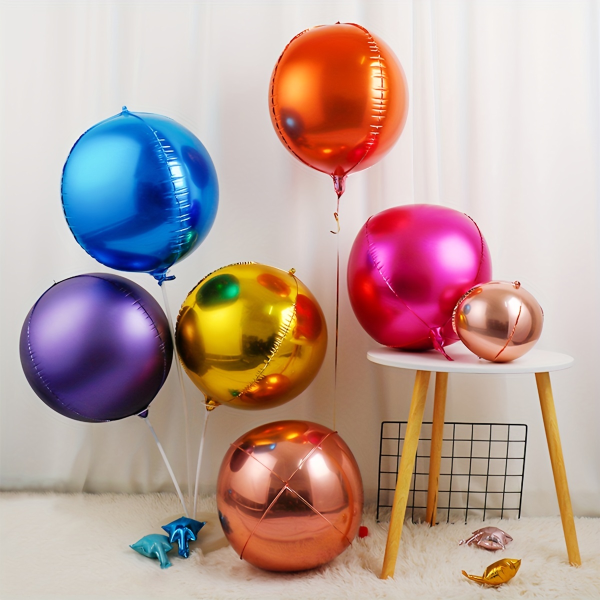16 years and up Big, 22 Inch Disco Ball Balloons - Pack of 6, Disco Party  Decorations, 360 Degree 4D Sphere Metallic Disco Balloons