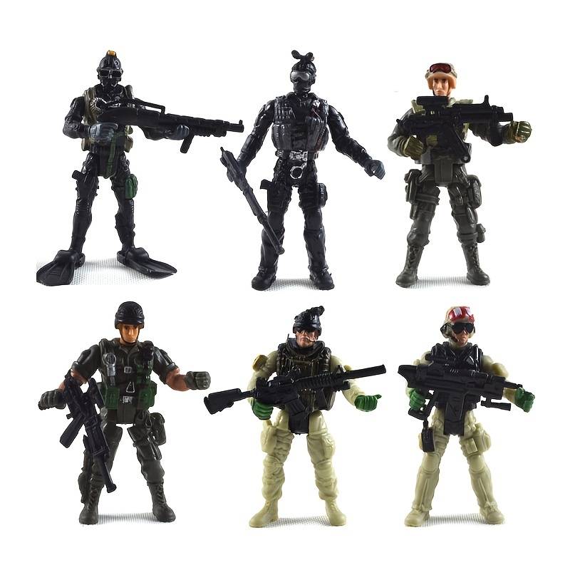 4d Military Soldier Model 6pcs Military Soldier Model With Knot Moving ...