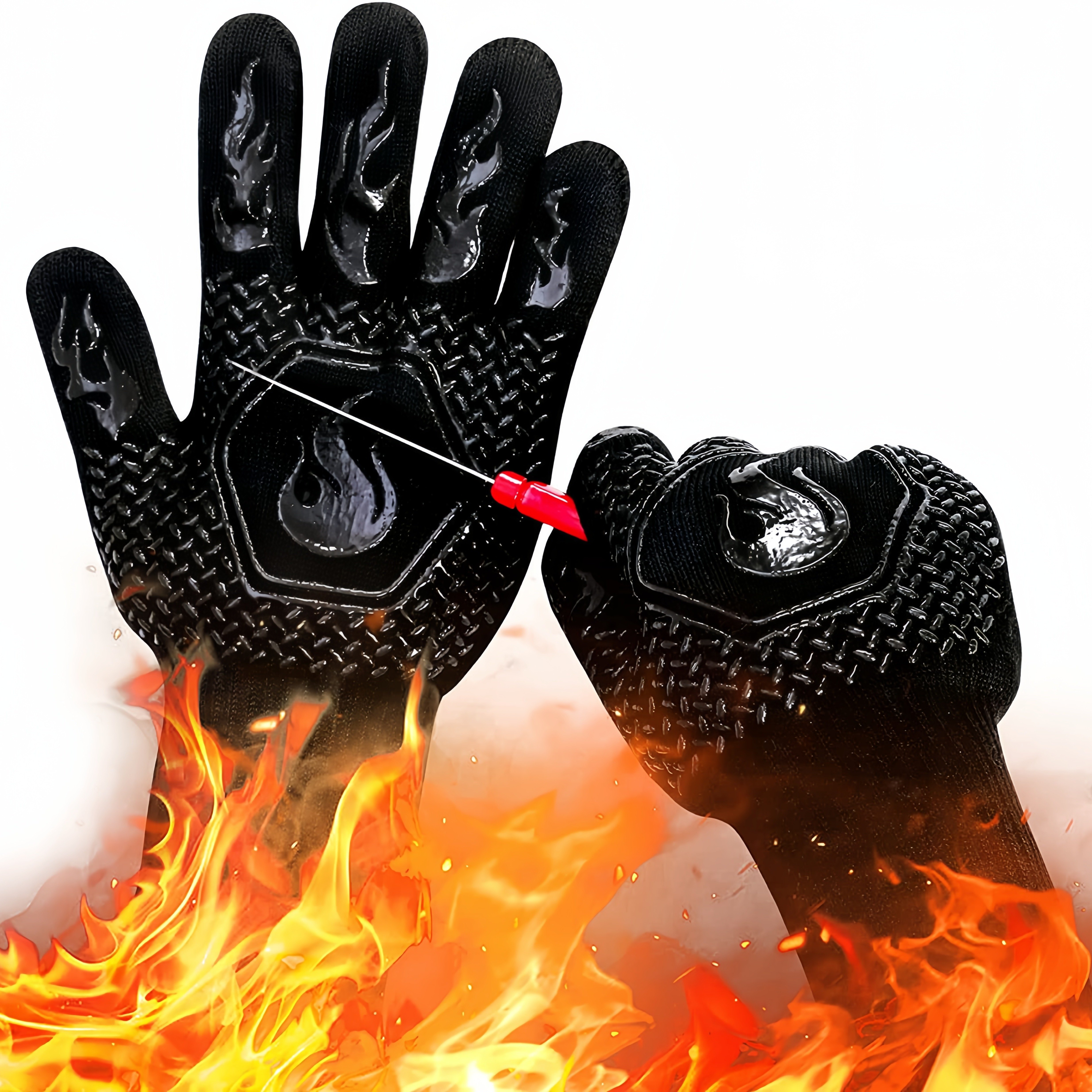 Thickened BBQ Gloves High Temperature Oven Gloves 500 800 Degrees