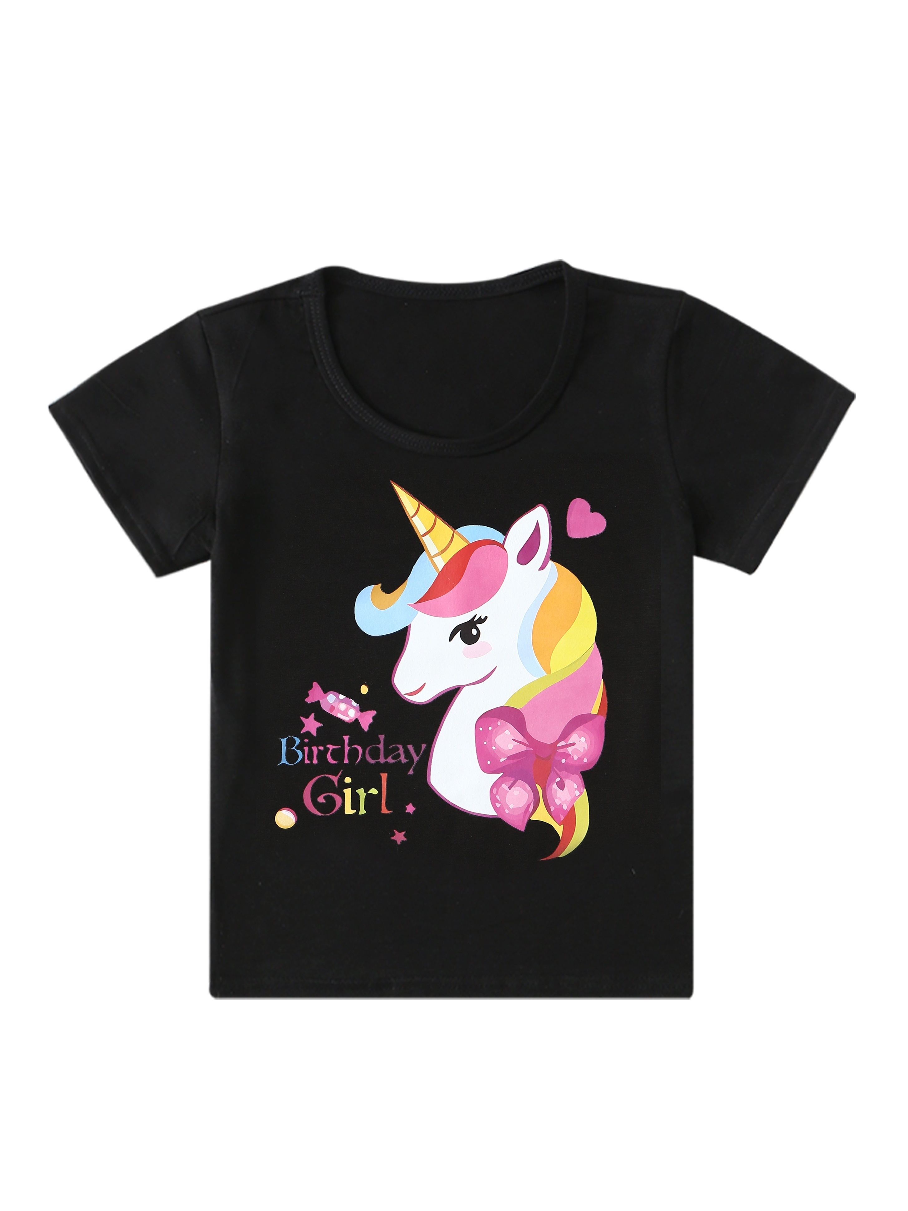 Toddler Girls Long Sleeve Cute Unicorn Graphic Color Block - Temu Canada