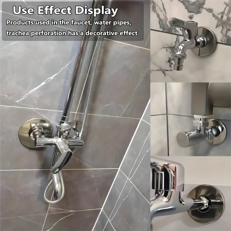 Self-Adhesive Stainless Steel Cover Shower Water Pipe Bathroom Accessories