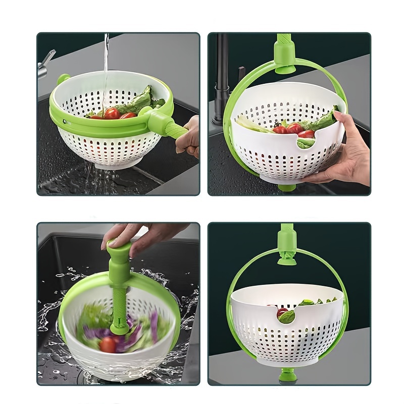 Vegetable Spinner Fruit Washer Multi-Use Collapsible Spinning Colander with  Handle - China Vegetable Spinner and Cleaner Dryer price