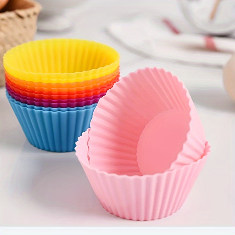 12 18pcs silicone muffin cups heat resistant cupcake cups reusable cupcake liners muffin molds baking tools kitchen gadgets kitchen accessories details 3